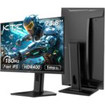 KTC 32-Zoll-Curved-Monitor in Schwarz mit gekrümmtem Display auf dem Standfuss, Frontansicht.
