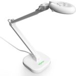 INSWAN INS-Flip 4 faltbare Dokumentenkamera mit Gelenkarm, LED-Licht und flacher Metallbasis.