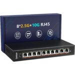 YuanLey YS25-4800-EU 48-Port 2,5G Switch im schwarzen Metallgehäuse für die 19-Zoll-Rackmontage