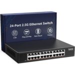 YuanLey YS25-0802T 10-Port Switch mit acht 2,5G-Ports und zwei 10G-RJ45-Ports im lüfterlosen Metallgehäuse