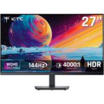 KTC 32-Zoll-Curved-Monitor in Schwarz mit gekrümmtem Display auf dem Standfuss, Frontansicht.