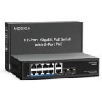 NICGIGA GS1620P PoE-Switch im 19-Zoll-Metallgehäuse mit 16 PoE-Ports und zwei Gigabit-Uplinks.