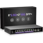 NICGIGA S25-2402N Netzwerk-Switch mit 24 Ports zu 2,5 Gbit/s und zwei SFP+-Steckplätzen im lüfterlosen Metallgehäuse