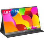 ARZOPA Z1FC tragbarer Monitor mit 16,1 Zoll Display und ausgeklapptem Standfuss