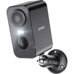 ieGeek ZS-GX3S Akku-Überwachungskamera in Schwarz mit Objektiv, Weisslicht und PIR-Sensor
