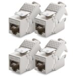 48 deleyCON Keystone Module CAT 6a STP mit RJ45-Buchse und LSA-Klemmleiste