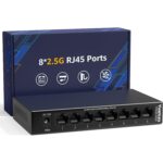 YuanLey YS25-4800-EU 48-Port 2,5G Switch im schwarzen Metallgehäuse für die 19-Zoll-Rackmontage