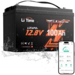 LiTime 12V 100Ah LiFePO4-Akku H190 mit Bluetooth