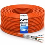 CAT-7-Verlegekabel S/FTP mit PiMF-Schirmung als 500-Meter-Ring für die feste Netzwerkverkabelung im Gebäude.