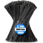 Schwarze XINGO Kabelbinder 300 x 4,8 mm aus Nylon 66 im Gebinde zu 1000 Stück