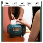 Taschentuchbox mit versteckter WLAN-Kamera im Retro-Radio-Design, Bewegungserkennung & App – Bild 3