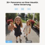 2K-Bild der Reolink Türklingel mit 180 Grad Weitwinkel, HDR und 3D DNR im Vergleich zu 1080p