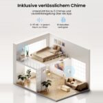 Mitgelieferter Reolink Chime, bis zu 5 Chimes koppelbar, 10 Melodien, Lautstaerke per App