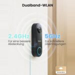 Reolink Türklingel mit Dualband-WLAN 2,4 GHz und 5 GHz, wetterfest nach IP65