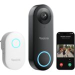 Reolink Video-Türklingel WiFi in Schwarz mit Chime und Live-Ansicht in der App
