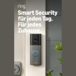 Ring Akku-Videotürklingel an der Hauswand montiert