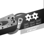 Darstellung der sechs Backengroessen fuer 6, 10, 16, 25, 35 und 50 Quadratmillimeter