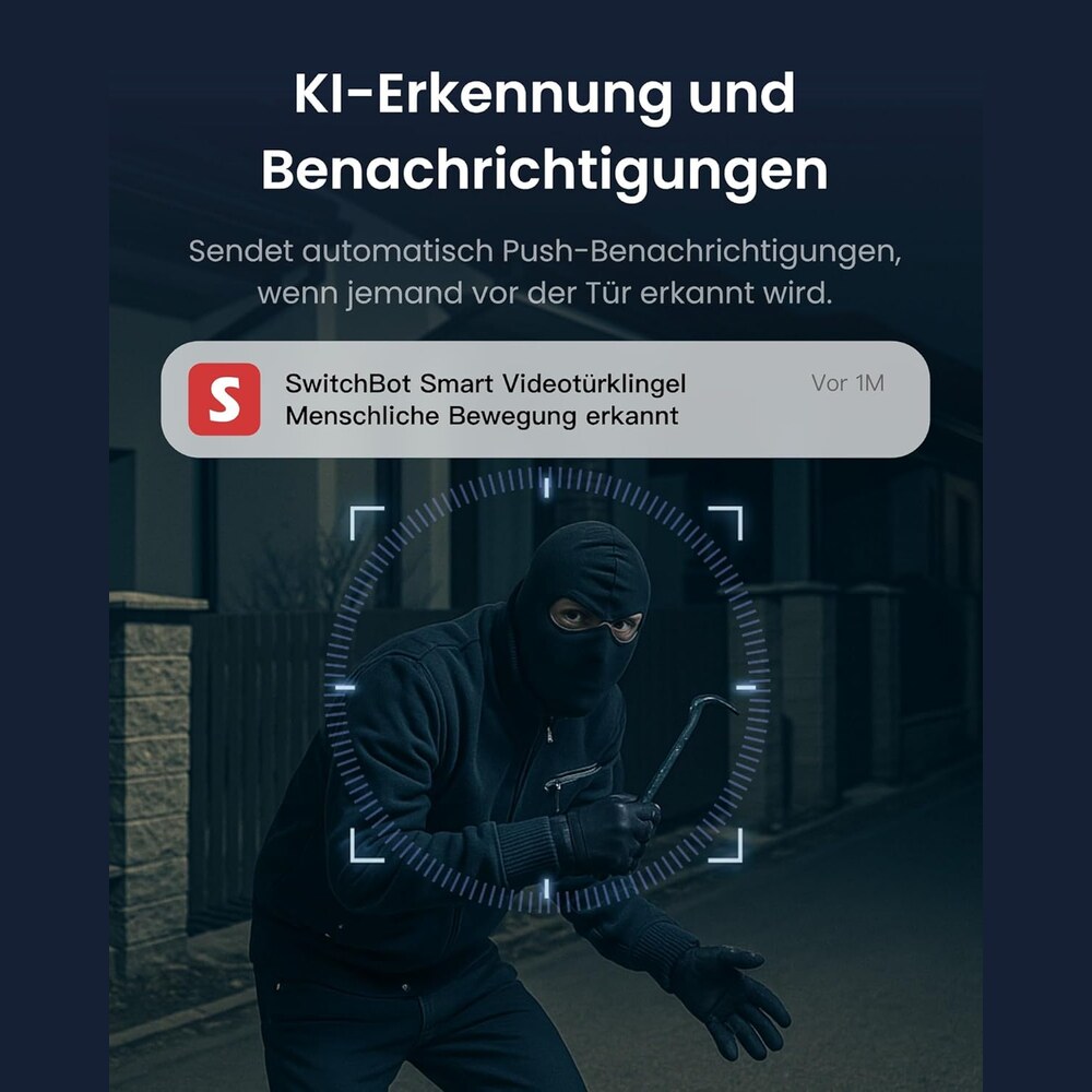 Push-Benachrichtigung der SwitchBot Türklingel bei erkannter Bewegung am Eingang