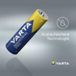 Einzelne VARTA Industrial Pro Batterie mit dem Hinweis auslaufsichere Technologie