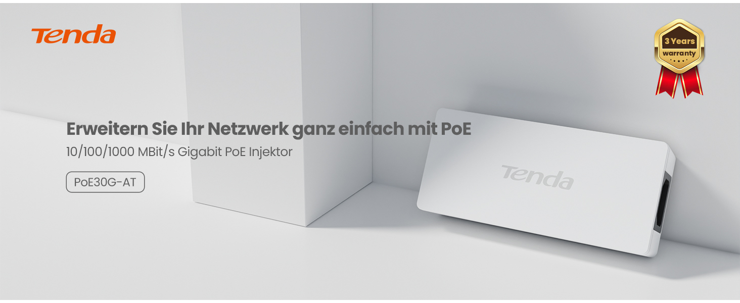 Tenda PoE30G-AT PoE+ Injektor – Detail 1