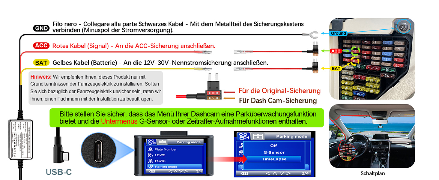 Range Tour Z7 Dashcam Hardwire-Kit USB-C – Detail 7