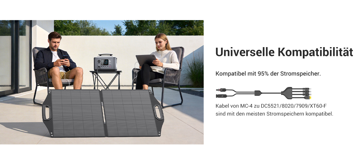 BigBlue SolarPowa100 faltbares 100-W-Solarpanel mit USB-C und USB-A – Detail 6