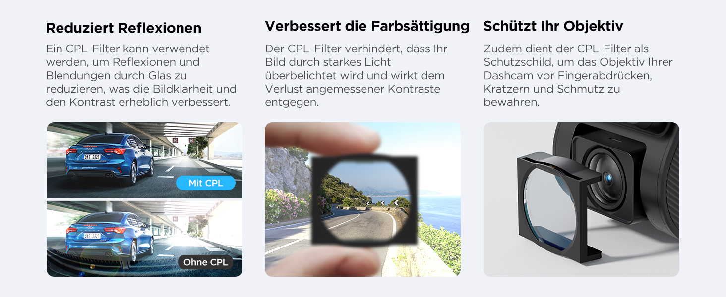 VIOFO CPL Zirkular-Polarisationsfilter für Dashcam A129/A119 – Detail 4