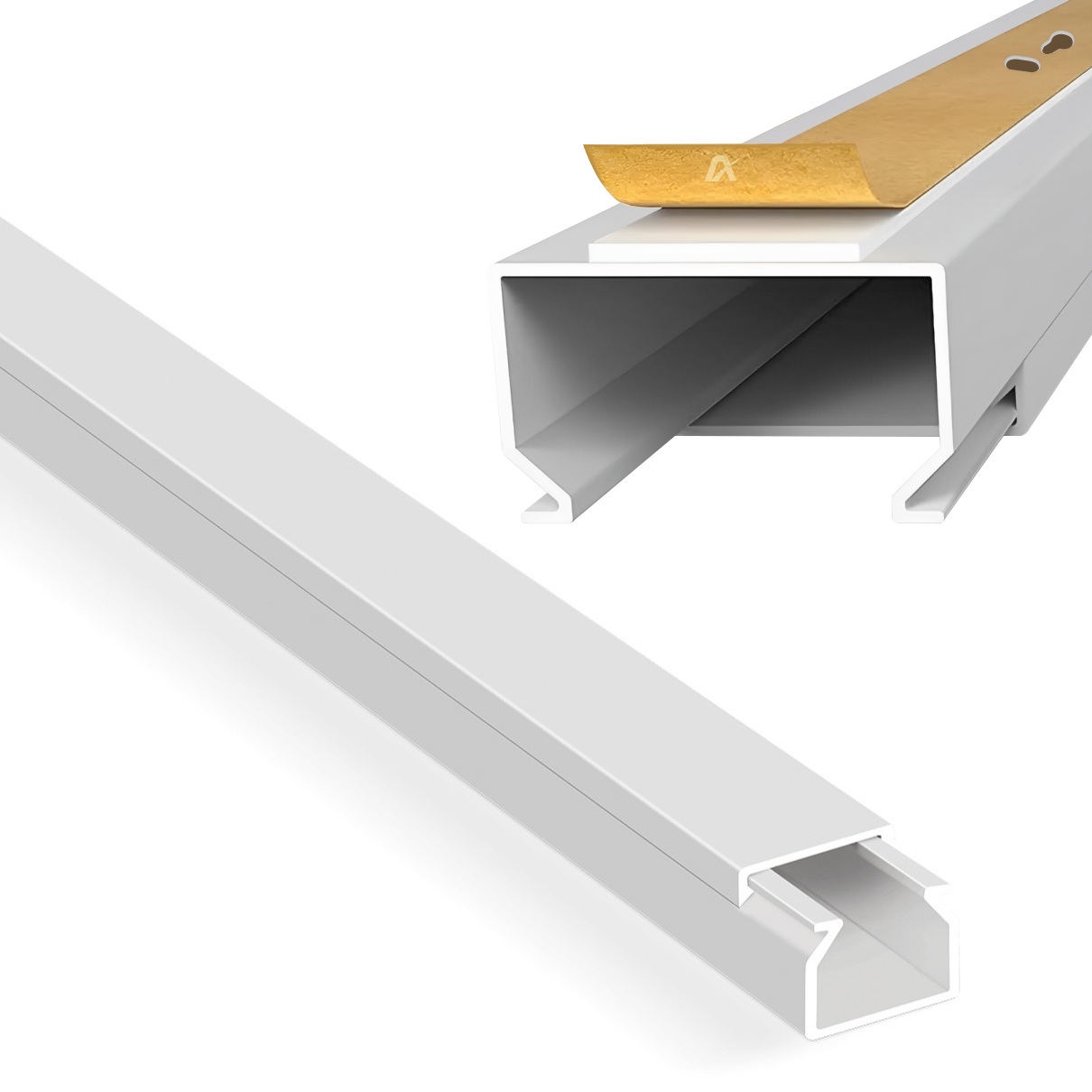 ARLI Kabelkanal 30 x 20 mm, 4 m, weiss, selbstklebend und schraubbar – Detail 2