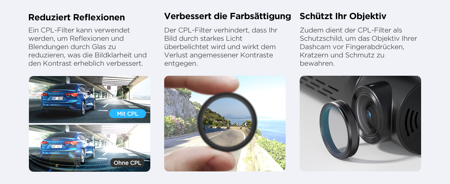 VIOFO CPL Polarisationsfilter für Dashcam A139/A229 – Detail 4