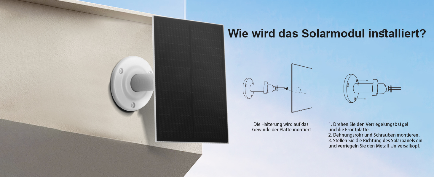 Nicesolar SBTC-8 Solarpanel 8W für Akku-Überwachungskameras – Detail 2