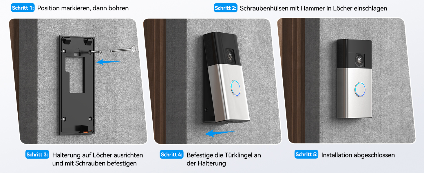 TECKNET TK-DM004 Wandhalterung für Ring Akku-Videotürklingel – Detail 6