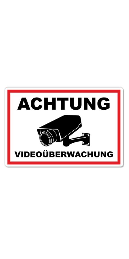 STROBO Warnschild Videoüberwachung 30 x 20 cm, 2 Stück, PVC – Detail 1