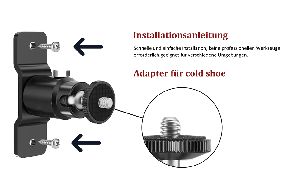 RAYWOWO RW12C T-Wand- und Deckenhalterung Aluminium – Detail 2