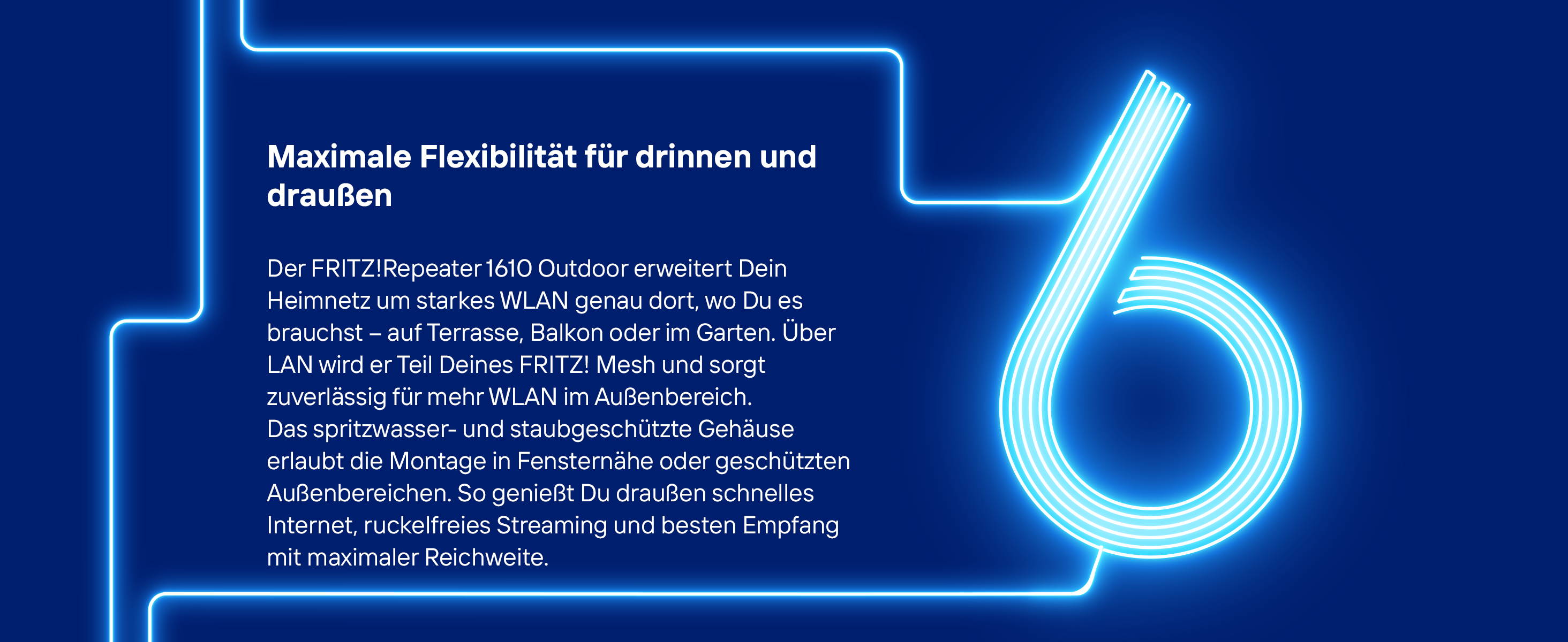 FRITZ!Repeater 1610 Outdoor WLAN-Repeater Wi-Fi 6 – Detail 3