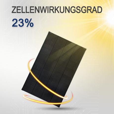 enjoy solar 100 W 12 V Solarmodul monokristallin PERC 9BB Full Black – Detail 3