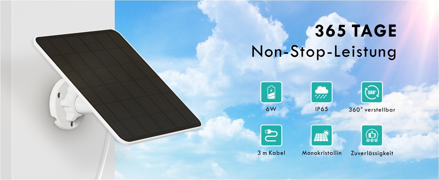 YCTechLife L33-2 Solarpanel 6 W 2er-Set für Akku-Überwachungskameras – Detail 1
