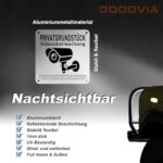 Goodvia Videoüberwachung Schild 12 x 12 cm
