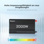 Renogy 2000 W Wechselrichter 12 V auf 230 V reiner Sinus mit Netzvorrangschaltung