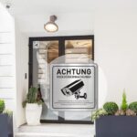 CHINYROZA Warnschild Videoüberwachung DSGVO, Aluminium 15 x 15 cm