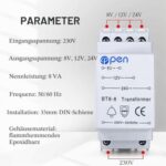 AMFUN Klingeltrafo 8V 12V 24V weiss