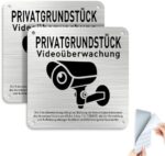 Goodvia Videoüberwachung Schild 12 x 12 cm