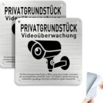 Goodvia Videoüberwachung Schild 12 x 12 cm