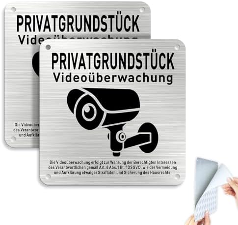 Goodvia HJC230509VDSR09-GD Bild 1 Goodvia Videoüberwachung Schild 12 x 12 cm