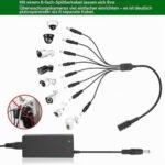 Gonine 12-V-5-A-CCTV-Netzteil mit 8-Fach-Verteiler