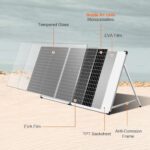 DOKIO Solarkoffer 100 W 18 V faltbares Solarpanel mit Laderegler