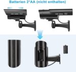 ERWEY Kamera-Attrappe mit Blink-LED schwarz