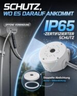GWAEPU ABS Kamera-Anschlussdose wasserdicht 4 Stück