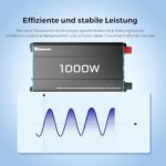 Renogy 1000 W Wechselrichter 12 V auf 230 V reiner Sinus mit Netzvorrangschaltung