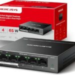 Mercusys MS105GP PoE-Switch 5-Port Gigabit, 4 PoE+, 65 W