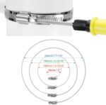 QWORK Masthalterung Metall, 4 Schlaufen Ø 50–200 mm – Bild 2